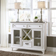 Allyson Park Buffet in White with Charcoal image