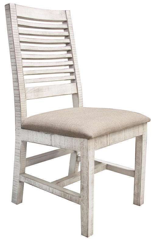 Stone Chair w/ Ivory Finish & Fabric Seat** image