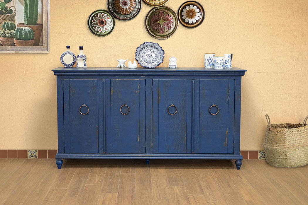 Capri Console w/4 Doors, Blue finish*