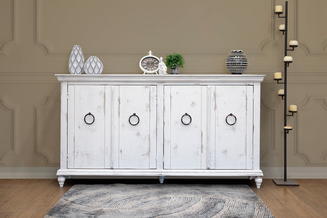 Capri Console w/4 Doors, White finish*