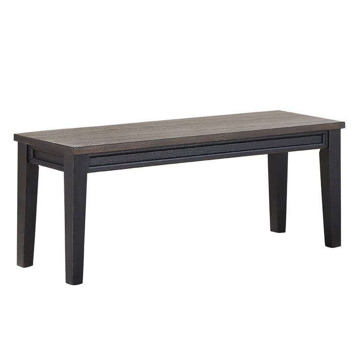 Steve Silver Raven Noir Bench in Two Tone Ebony and Driftwood