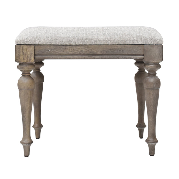 Steve Silver Highland Park Vanity Bench in Waxed Driftwood