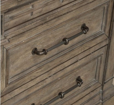 Liberty Furniture Town & Country 3 Drawer Nightstand w/ Charging Station in Dusty Taupe