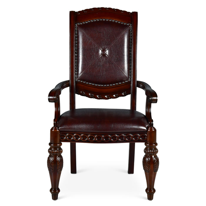 Steve Silver Antoinette Arm Chair (Set of 2) in Rich Cherry
