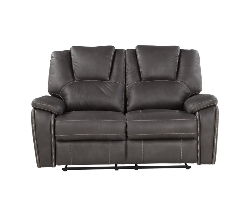 Steve Silver Katrine Manual Reclining Loveseat in Charcoal