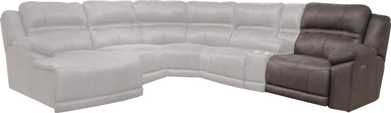 Catnapper Braxton Power Headrest/Lay Flat RSF Recliner w/Extended Ottoman in Charcoal 62157 image
