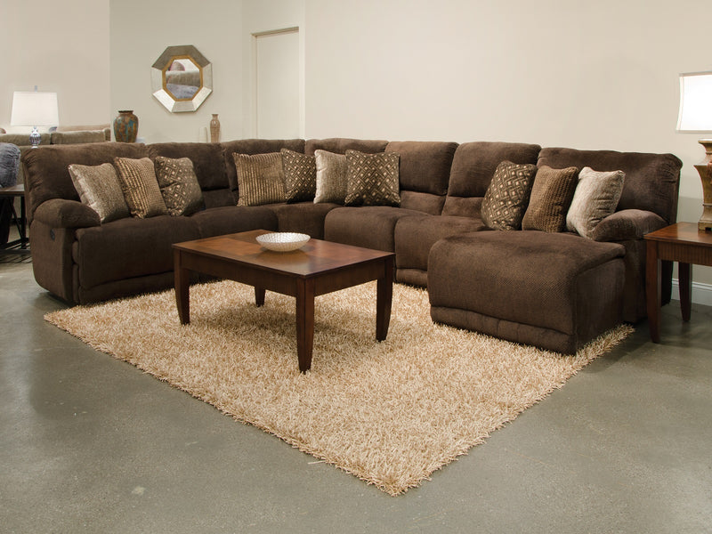 Catnapper Furniture Lay Flat Right Side Facing  Recliner in Chocolate 2817/1806-49/2642-49 image