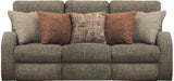 Catnapper Furniture Liam Power Headrest Power Lay Flat Reclining Sofa in Coal/Sunset 63901/2166-48/2167-54 image