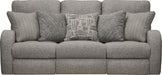 Catnapper Furniture Liam Power Headrest Power Lay Flat Reclining Sofa in Concrete/Storm 63901/2166-18/2167-43 image