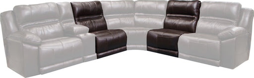 Catnapper Bergamo Lay Flat Armless Recliner w/Extended Ottoman in Chocolate 4185 image