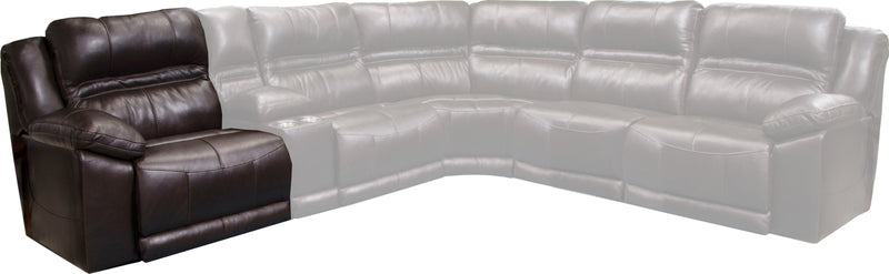 Catnapper Bergamo Power Headrest Lay Flat LSF Recliner w/Extended Ottoman in Chocolate 64186 image