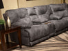 Catnapper Voyager Power Lay Flat Reclining Console Loveseat in Slate image