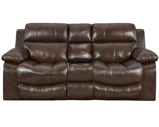 Catnapper Furniture Positano Power Reclining Console Loveseat w/Storage & Cupholders in Cocoa 64999/1268-09/3068-09 image