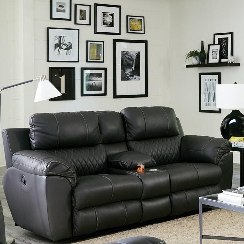 Catnapper Sorrento Power Reclining Console Loveseat in Anthracite 64729/1225-58/3025-58 image