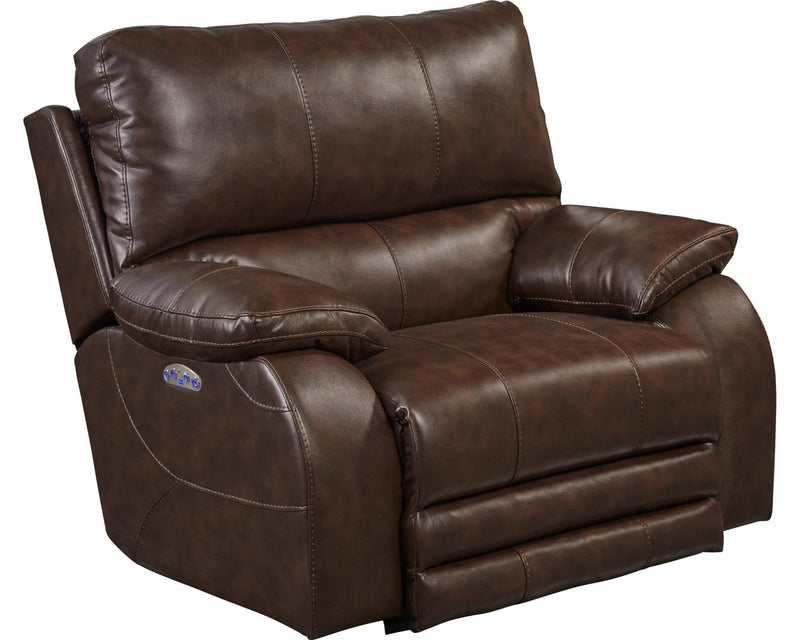 Catnapper Sheridan Power Headrest Lay Flat Recliner in Java image