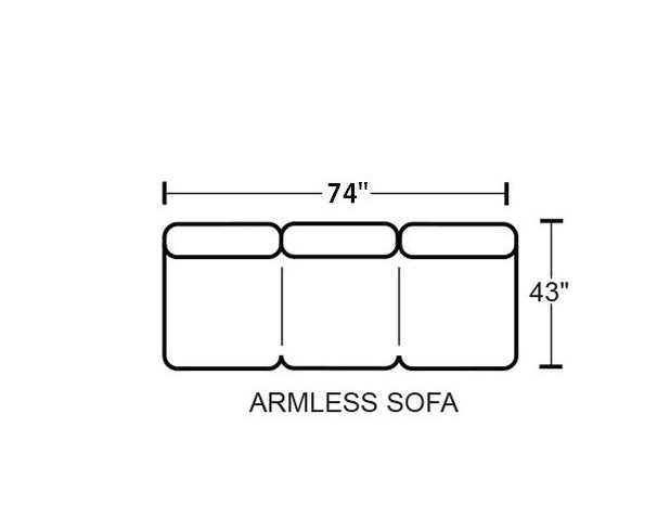 Jackson Furniture Laguna Armless Sofa in Almond 3240-30/1840-36 image