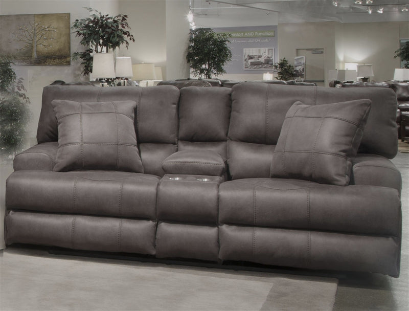 Catnapper Monaco Power Headrest w/Lumbar Power Lay Flat Reclining Console Loveseat w/Storage & Cupholders 762189 image
