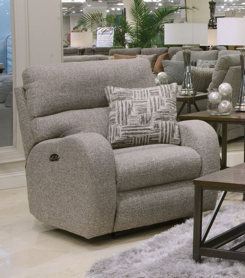 Catnapper Furniture Liam Power Headrest Power Lay Flat Recliner in Concrete/Storm 63900-7/2166-18/2167-43 image