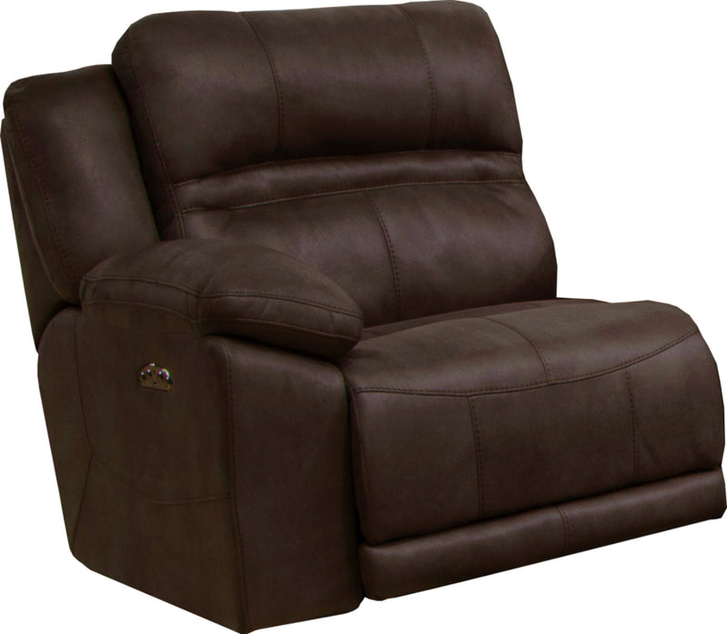 Catnapper Braxton Power Headrest w/Lumbar LSF Recliner w/Extended Ottoman in Dark Chocolate 762156 image