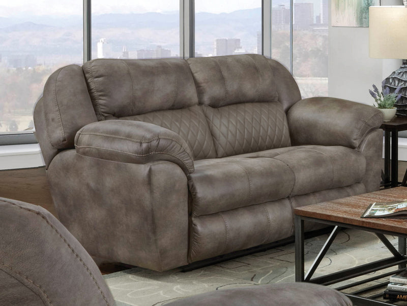 Catnapper Furniture Flynn Power Headrest w/ Lumbar Power Lay Flat Gliding Loveseat in Fig 762452-6/1455-19/1456-19 image