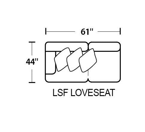 Jackson Furniture Laguna LSF Loveseat in Almond/Indigo 3240-46/1840-36/2554-43 image