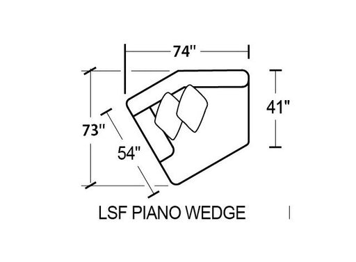 Jackson Furniture Laguna LSF Piano Wedge in Almond/Indigo 3240-92/1840-36/2554-43 image
