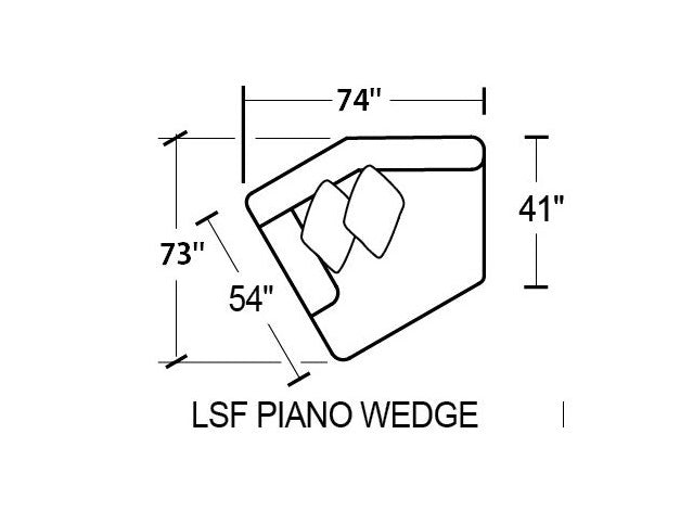 Jackson Furniture Laguna LSF Piano Wedge in Almond/Indigo 3240-92/1840-36/2554-43 image