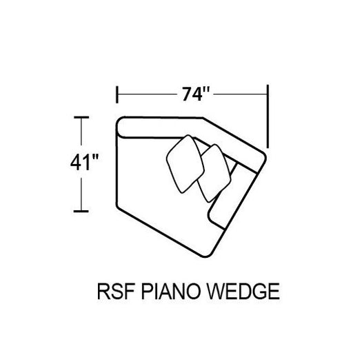 Jackson Furniture Laguna RSF Piano Wedge in Almond/Indigo 3240-96/1840-36/2554-43 image